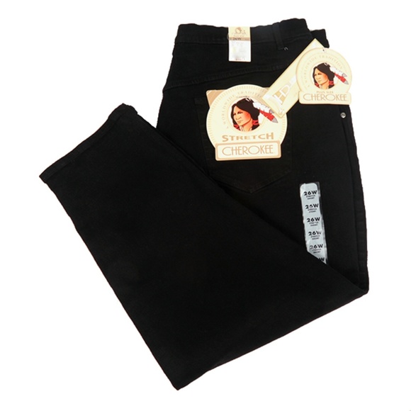 Cherokee Black Stretch Fit Jeans- Short - Picture 1 of 3